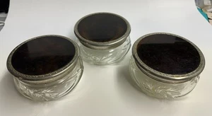 3 VTG Ralph Lauren Safari Vanity Glass Empty Jars Foaming Pearls 7.5 Oz Jar Lot - Picture 1 of 24