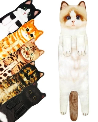 Divertida Toalla de Mano Gato Ragdoll, Baño, Cocina, Linda Toalla Colgante Decorativa Foto 1 de 4