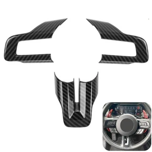 Cubierta interior del volante de fibra de carbono para Ford Mustang 2015-2020 - Imagen 1 de 9