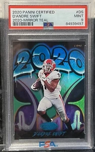 2020 Panini Certified D’Andre Swift Mirror Teal 45/50 PSA 9 - Picture 1 of 1