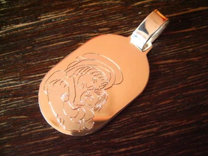 toller großer Anhänger Heilige Maria Madonna 925er Silber Dogtag Dog Tag Style - Bild 1 von 4