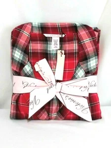 Victoria's Secret THE FLANNEL Pyjama Set rot kariert super weich Pyjama Neu mit Etikett L - Bild 1 von 3