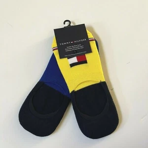 Nuevo con etiquetas Tommy Hilfiger Hombre Colorblock Suéter Tenis Sin Presentación Calcetines Paquete de 2 - Imagen 1 de 6