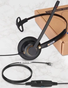 Arama Auriculares para teléfono RJ9 con micrófono con borrador de ruido. - Imagen 1 de 5