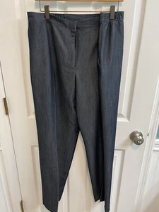 Pantalones de vestir Ruby Rd talla 18 bolsillos con cremallera azul gris elástico lateral usados - Imagen 1 de 10