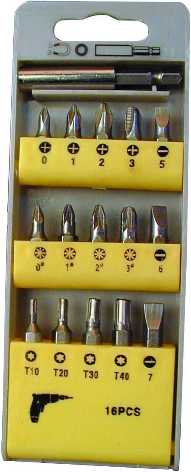 Jeu de 16 Embouts de Vissage - Coffret à Douille de Tournevis - Acier Inoxydable - Photo 1/1