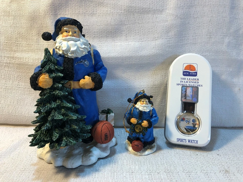 3 Orlando Magic Basketball Memory Company NBA Santa Ornament relógio flutuante masculino - Imagem 1 de 4