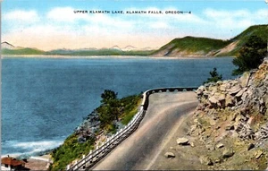 Postal de colección 27481 Klamath Falls Oregon vista panorámica del lago Klamath Falls - Imagen 1 de 2
