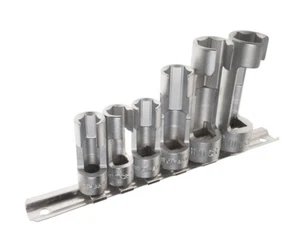 JTC-4536 6PCS SLOTTED SOCKET SET 3/8" DR: 10,11,12,14mm, 1/2" DR: 17, 19mm (6PT) - Picture 1 of 6