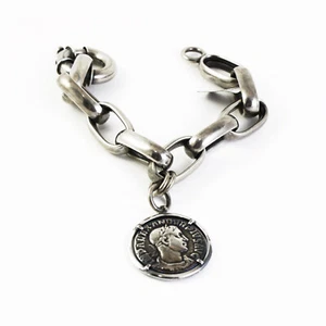 Vanto Schmuck Armband 925 Silber Kette mit Münzanhänger - Bild 1 von 1