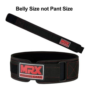 Weight Lifting Belt 4" Training Gym Fitness Bodybuilding Back Support Workout - Picture 1 of 5