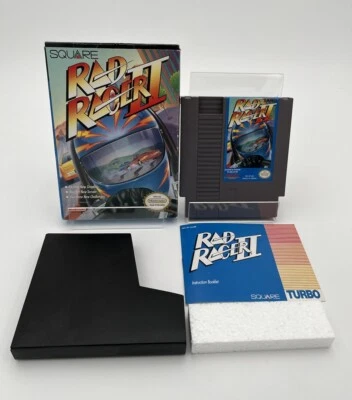 Rad Racer II 2 (NES) Nintendo - CIB - w/ protective plastic case - Image 1 of 4