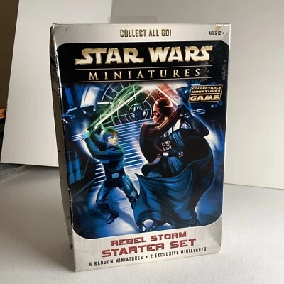 Nuevo Sellado 2004 Star Wars Rebel Storm Starter Set - 10 Figuras Miniatura Foto 1 de 4