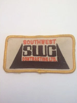 Vtg Southwest Contracting Embroidered Patch 3" Excavating Surrey BC Canada SWC - Image 1 of 4