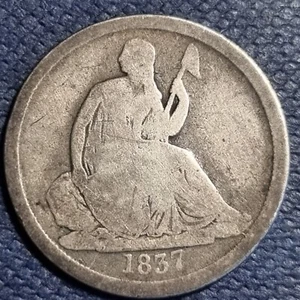 1837 Seated Liberty Dime 10c Better Grade #89088 - Picture 1 of 2
