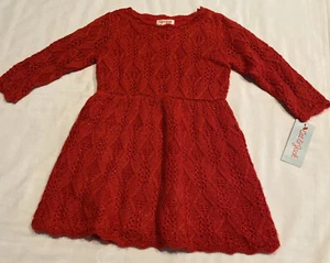 Cat & Jack Toddler Girls’ Crochet Dress, Red Size 3T NWT - Picture 1 of 4