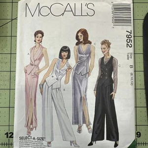McCall's Sewing Pattern 7952 Vest Pants Skirt Dressy Misses Size8-12 UNCUT - Foto 1 di 6