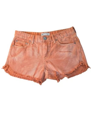 Pantalones Cortos de Denim Free People Irreplazables Tie-Dye Coral Naranja Talla 27 Foto 1 de 4