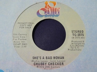 DEMO PROMO-CHUBBY CHECKER-SHE'S A BAD WOMAN-20th CENT - Image 1 of 2