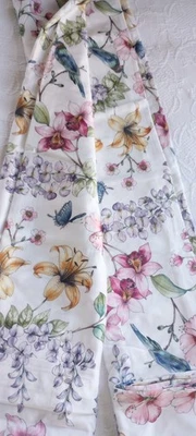 Cuddledown King Summer Garden Floral Duvet Cover 100% Cotton Sateen Bedding - Image 1 of 4