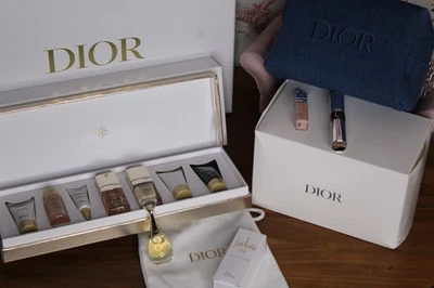 DIOR VIP Prestige piano 7pc mini Travel Set W/ Denim pouch, Samples, W/All Boxes - Image 1 of 4
