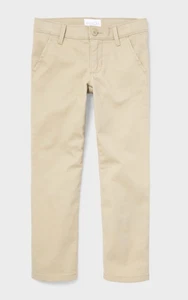 Children's Place Girl Straight Fit Uniform Pants Khaki/Sandy Color Size 8 - Picture 1 of 5