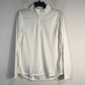 Augusta Sportswear 1/4 Zip Down Jacket, Women's Size L - White - Picture 1 of 8