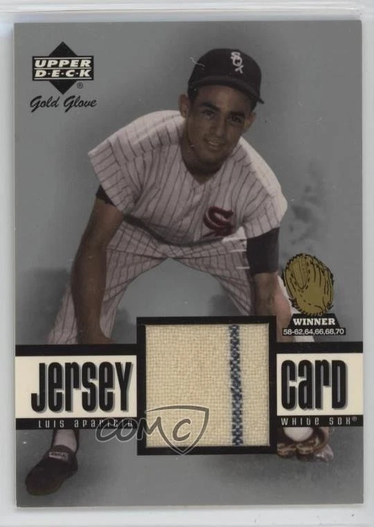 2001 Upper Deck Gold Glove Jersey Card Luis Aparicio #GG-LA HOF - Image 1 of 2