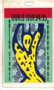 94/95 World Tour Vintage Rolling Stones Voodoo Lounge Laminated Backstage Pass - Picture 1 of 1