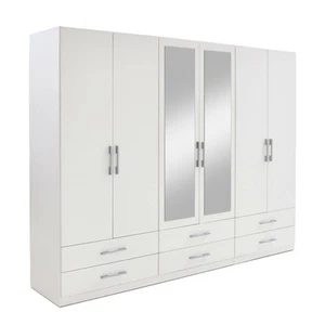 Drehtüren-Kombischrank - alpinweiß - 6-türig Kleiderschrank Schrank - Bild 1 von 5