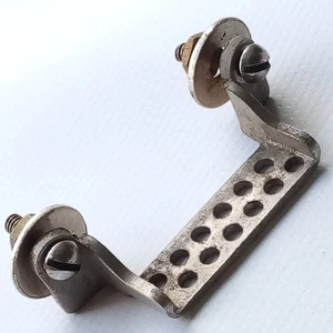 Slingerland/Leedy Snare Drum Butt Plate Nickel 1 7/16"Vintage Wilson Wire Holes - Picture 1 of 3