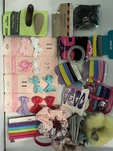 Lot of Girl's Hair Accessories Headbands/Small Clips/Medium Bows/Flowers - Picture 1 of 3