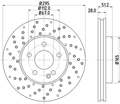 2x Disco freno ventilazione interna 8DD 355 129-681 HELLA PAGID - Immagine 1 di 4