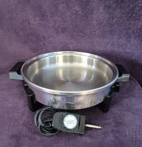 Sartén Eléctrica Saladmaster 7256 De Colección 12" Núcleo de Aceite Acero Inoxidable PROBADA - Imagen 1 de 15