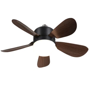 16 Inch Socket Fan Light Ceiling Fans with 3 Lighting Color and Remote E26 Screw - Picture 1 of 9