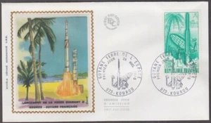 FRANCIA Sc # 1270 FDC CENTRO ESPACIAL en GUYANA con COHETE DIAMANTE B y RADAR - Imagen 1 de 1