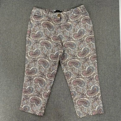 Pantalones Cortos TALBOTS The Perfect 10 Petite Estampado Paisley Crema, Marrón, Azul Rosa. Foto 1 de 4