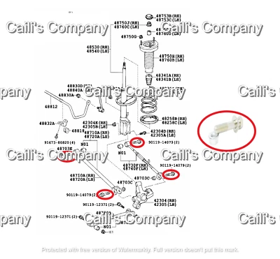 90119-14079 para LEXUS RX400H 2008 nudillo trasero brazo superior buje perno con tuerca Foto 1 de 4