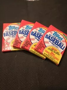 1988 Topps Baseball Wax Packs Lot (4) Factory Sealed Packs 15 Cards per Pack - Picture 1 of 3
