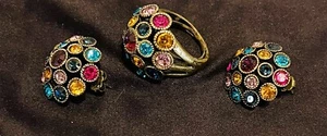 Juego de 3 piezas de colección de disfraz de joyería sintética multicolores - Imagen 1 de 10