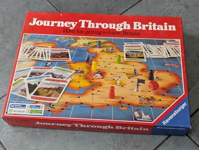 VINTAGE RAVENSBURGER JOURNEY THROUGH BRITAIN GAME 1988 - GOOD CONDITION - Image 1 of 4