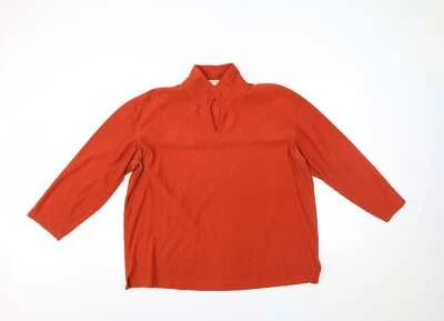 essence Womens Orange High Neck Polyester Blend Jumper Size 20 - Image 1 of 4