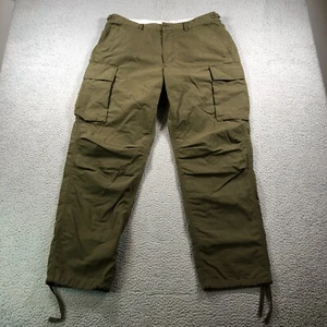 Wallace & Barnes Pants Mens 36x32 Olive Green Ripstop Brigade Cargo Army Fatigue - Picture 1 of 17