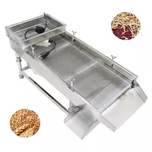 Electric 6mm Linear Vibrating Screen Single Layer Sifter 110V Round Hole Sieve - Picture 1 of 24