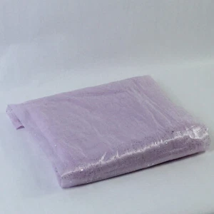 Vintage Seventeen Sheer Pink Silver Beaded Curtain Panel Drape 144"x42.5" - Picture 1 of 5