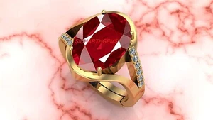 Anello regolabile placcato pietra rubino certificato 7,25 Ratti 6,25 carati - Foto 1 di 6