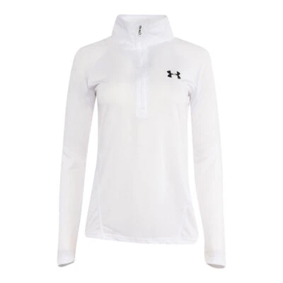 Camisa Under Armour Mujer Corporate Tech 1/2 Cremallera Moda L/S Blanca Grande $45 Foto 1 de 2