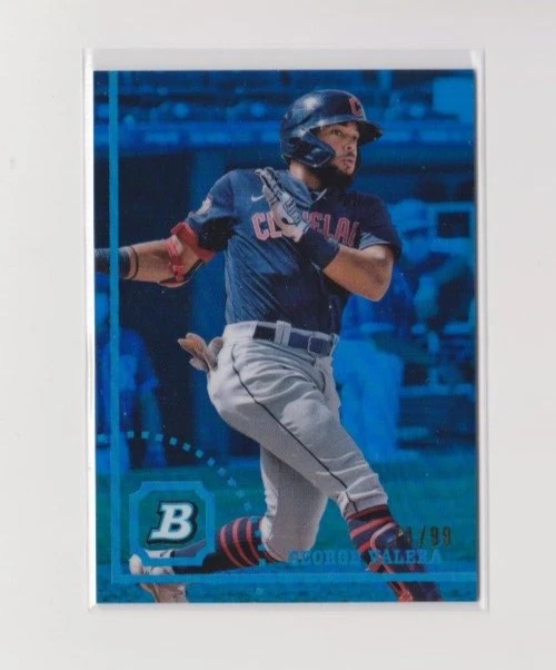 George Valera 2022 Bowman Heritage Chrome #96 Blue Refractor #’d/99 Guardians - Image 1 of 1