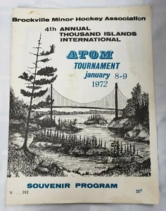 1972 WAYNE GRETZKY KIDS TOURNAMENT PROGRAM BROCKVILLE CANADA ATOM HOCKEY RARE - Picture 1 of 12