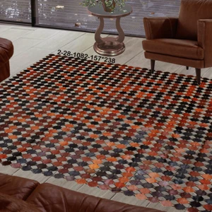 Modern floor rugs patchwork cow leather rug Bohemian new rugs 2-28 - Picture 1 of 8